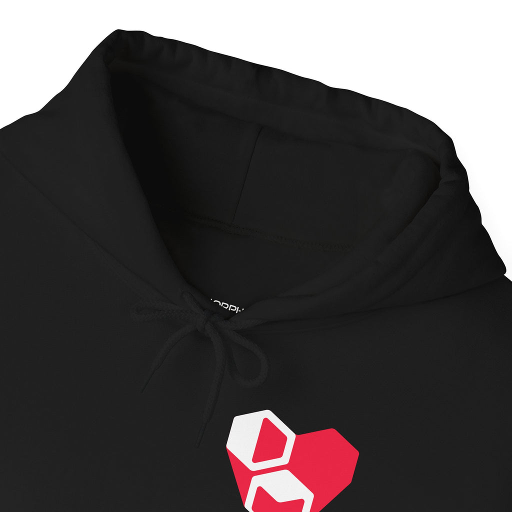 DM Heart Hoodie Black