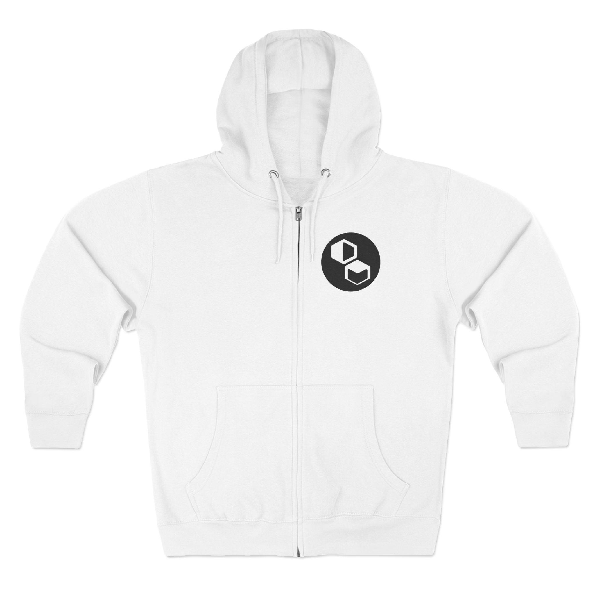 DM Spot Zip Hoodie White