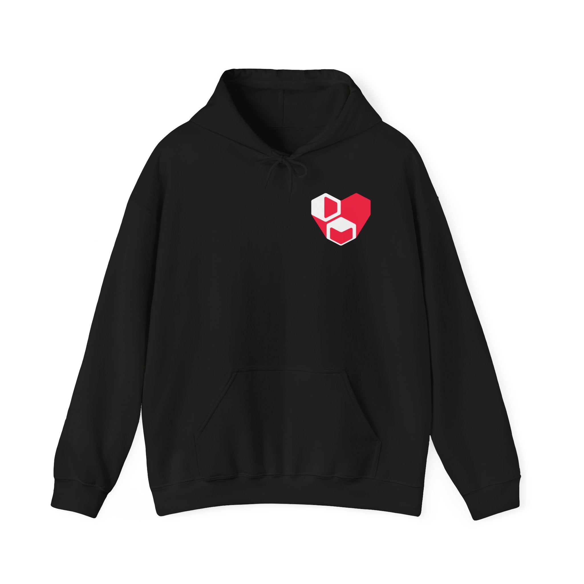 DM Heart Hoodie Black